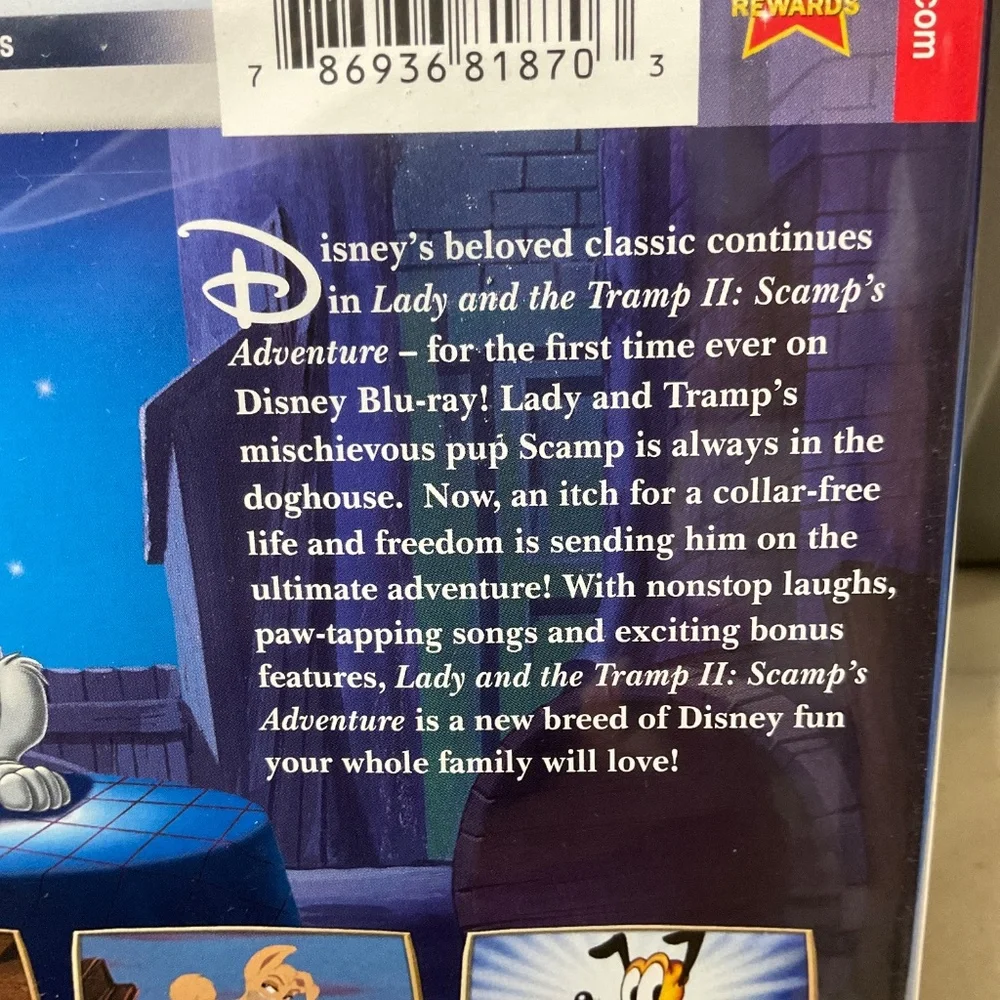 DVD and Blu Ray Disc - Lady and the Tramp II.    V107